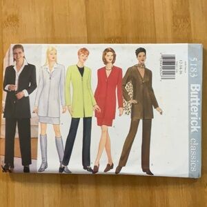 Vtg. 5183 Butterick Pattern Jacket Skirt Pants Scarf 12-14-16 Misses/Petite